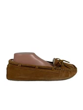 Minnetonka Cassie 4839 Slipper Moccasin Brown Leather Suede Round Toe Size 11