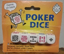 Vtg Poker Dice The Nice Dice Company NOS 2000 Koplow Games NIP Sealed