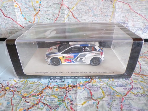 Volkswagen Polo R WRC N°1 Rallye Monte Carlo 2014 SPARK S3785 1/43 en boite - Foto 2 di 2
