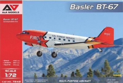 Basler BT-67 (DC-3) turboprop utility aircraft (Model kit) 1/72 AA Models 7242