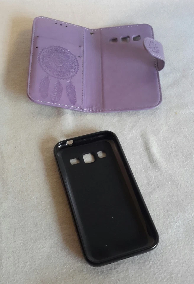 Funda tipo billetera magnética Samsung Core Prime/Galaxy Prevail LTE de cuero atrapasueños Foto 3 de 4