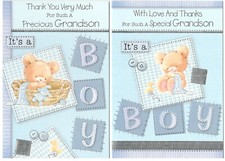 Thank You For A  Grandson / Great -Grandson Card  In Various Designs.