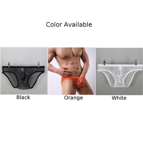 Bikini uomo sexy a rete slip perizoma intimo cavo traspirante rete lingerie - Foto 4 di 11