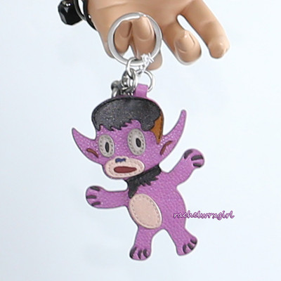 NWT Coach X Baseman Buddy Boy Pink Leather Bag Charm Key