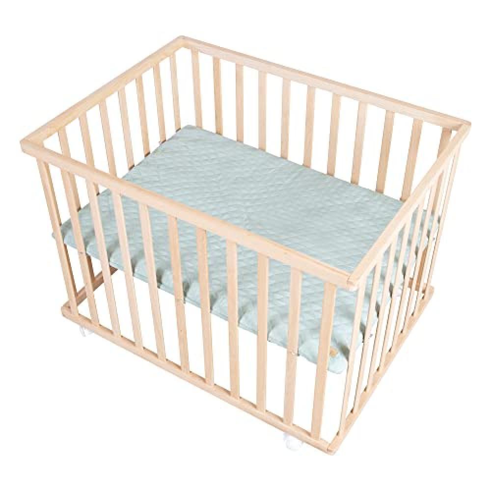 (TG. playpen 100x75 cm) roba Box per Bambini + Materasso roba Style Grigio, 75 x