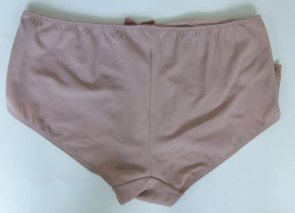 Royce Large size 14-16 Luxury stretchy knickers panties briefs lace inserts Mink - Image 4 of 4