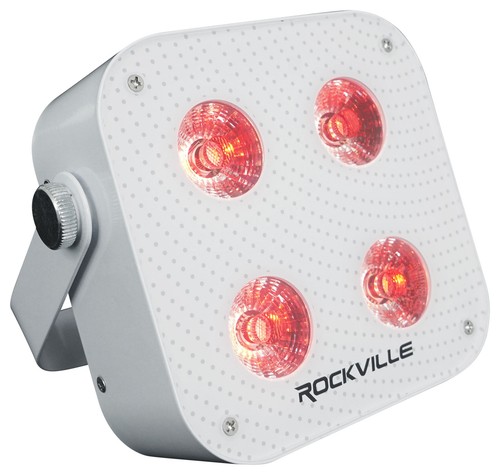 Rockville 4 PACK MINI IR4 White DJ/Party Par Wash Up Lights+Wireless DMX+App+Bag - Picture 10 of 11