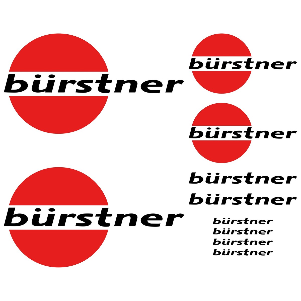 Autocollants De Rechange Pour Camping-car Burstner (2000 à 2006) - 3x 250x360mm + 2x 450x650mm