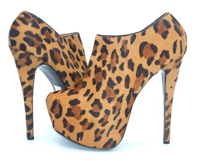 STEVE MADDEN GR 7 40 VIPPER LEOPARDENMUSTER ECHTLEDER PONYFELL STIEFELETTEN NEU