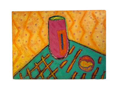 Vintage Outsider Pop Art Still Life Signed Ebay
