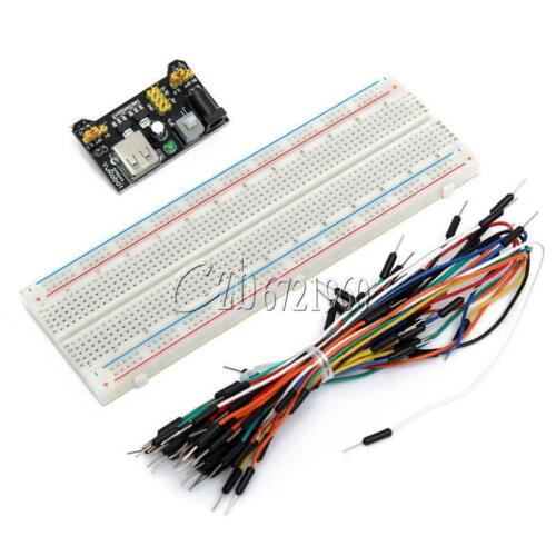 MB102 830 Point Solderless PCB Breadboard+65pcs Jump Cable Wires+Power Supply HO - Picture 2 of 6