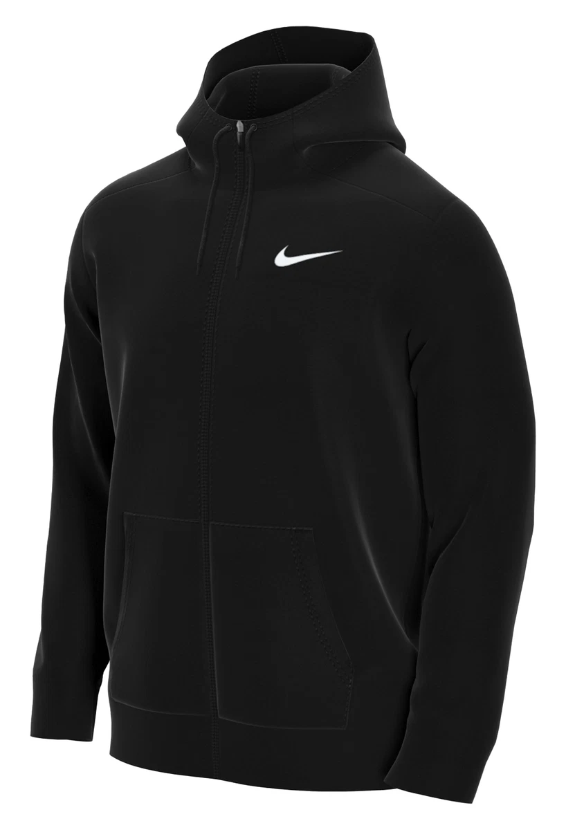Nike Dri Fit Full Zip Training Mens Hoodie Black Multi Size