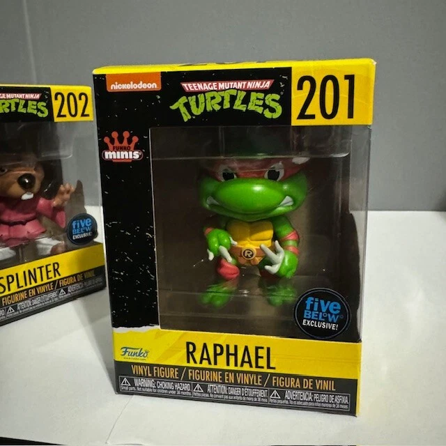 Funko Minis Nickelodeon TMNT: #201 RAPHAEL & #202 SPLINTER ¡Figuras de vinilo de 2,5"! Foto 2 de 4