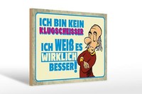 Holzschild Spruch 30X20Cm Bin Kein KlugscheißEr Ich Weiß Deko Schild Wooden Sign