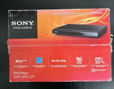 Sony DVD Player Black DVP-SR10P Ultra Slim New Opened Box MP3 CD