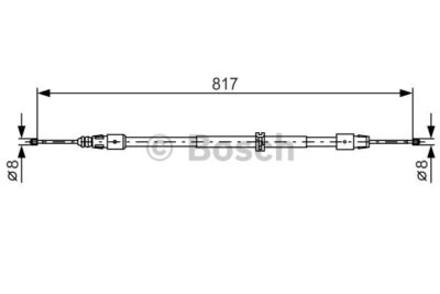 BOSCH Seilzug f?r Feststellbremse MERCEDES-BENZ (X164), u.a. ! for  