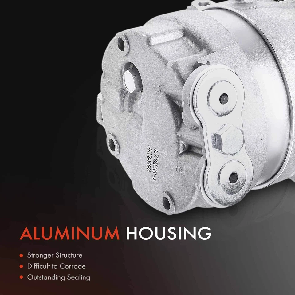 Compresor de aire acondicionado con polea de 6 ranuras y estilo V5 para Chevrolet Prizm 1998-2002 1,8 L Foto 4 de 4