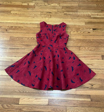 Alberto Makali Red Cocktail Formal Dress Knee Length Sweetheart Womens Size 8