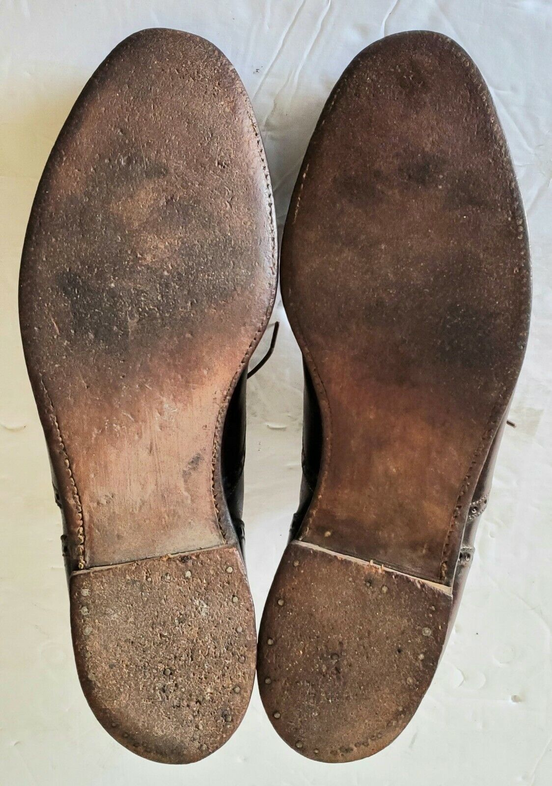 Vintage Brooks Brothers English Brown Cap Toe Dress Shoes 10.5 B Made In  England