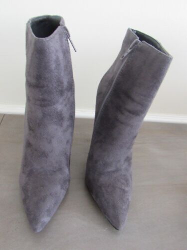 Boohoo Mujer Boohoo Puntera Puntera Puntiaguda Jennifer - 2 Talla EE. UU. 5 Gris Gamuza Sin Usar Usado En Excelente Condición - Imagen 3 de 6