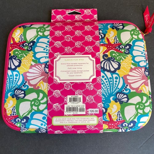 Lilly Pulitzer Sleeve iPad Tablet eReader Soft Zip Pouch Shells Nautical 10"x8" - Picture 4 of 5
