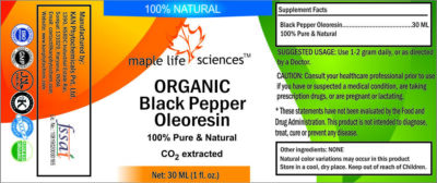 BIO Schwarzer Pfeffer Oleoresin 100% reines & natürliches CO2 extrahiert