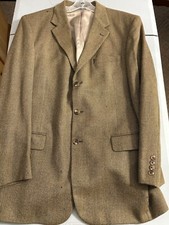 Jos A Bank 3 Button Blazer Brown Patterned Size 42L 100 Wool