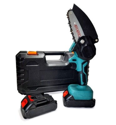 MOTOSEGA DOPPIA BATTERIA 24V KIT VALIGIA ELETTROSEGA TAGLIARAMI PORTATILE - Foto 5