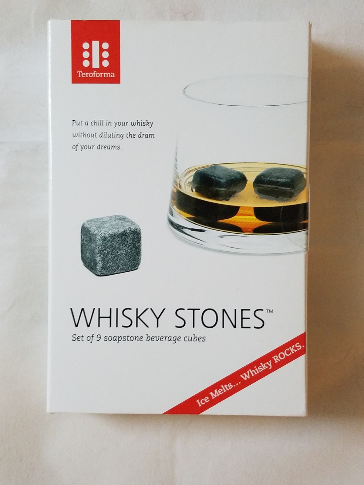 Teroforma Whisky Stones soapstone set of 9 grey chill without diluting