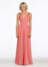 Jim Hjelm V-neck Sleeveless Occasion Dresses Sz 14 Pink Coral
