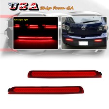 PARA 2004-2009 MAZDA 3 MAZDASPEED3 ROJO LED PARACHOQUES TRASERO REFLECTOR LUCES DE FRENO 2PC