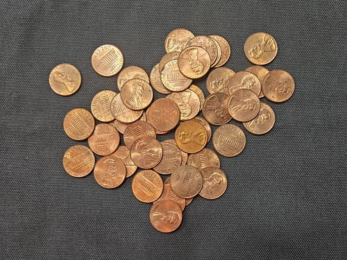 2007 P Lincoln Memorial Cent Roll 50 circulated coins