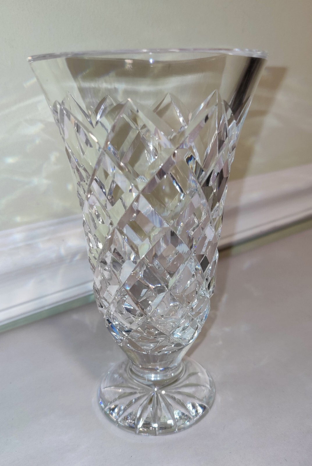 Waterford Crystal Pedestal Vase Marked eBay