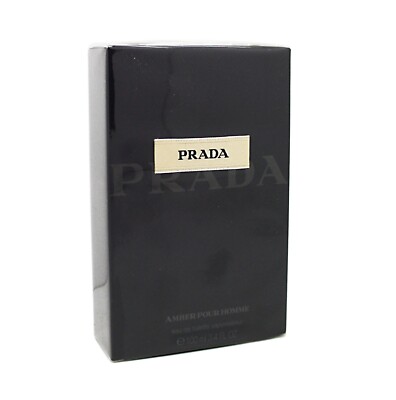 Prada, Amber pour Homme, Eau de Toilette Natural Spray, 100ml. Neu Versiegelt