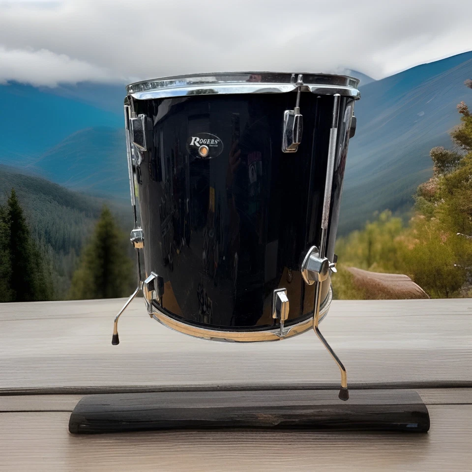 Tom de piso Rogers 16x16 Jet Black Pearl años 70 Foto 2 de 4