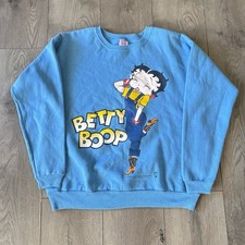 VTG 90 s BETTY BOOP Graphic Blue SWEATSHIRT Women s Size Medium