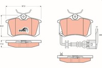 GDB1475 Trw Bremsbelagsatz, Scheibenbremse FüR Seat,Skoda,Vw