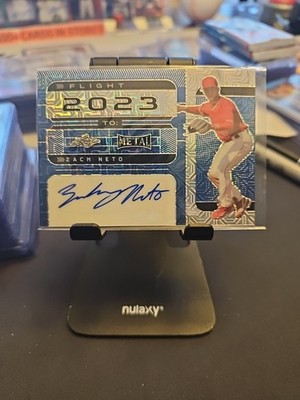 Zach Neto - 2023 Leaf Metal Flight Blue Mojo 4/4 BOOKEND - Angels