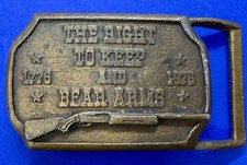 The Right To Keep And Bear Arms 1776-1976 U.S. Second Amendment Belt Buckle- RRR