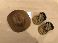 Build A Bear Workman's Boots and Cowboy Hat