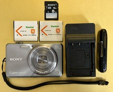 Sony Cyber-Shot DSC-WX150 18.2MP Digital Camera -Silver W/ Extras 