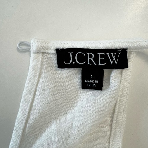 J. Crew High Neck Midi Linen Dress Halter Minimalist White 4 - Picture 10 of 10