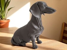 Minimalistische moderne Dackelfigur, Skulptur