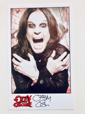 Ozzy Osbourne   - Autogrammkarte (20.4x12,8 cm)  FAN CLUB Original Karte