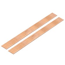 2pcs 15.8" x 1" Copper Flat Bar,1/25" Thick Copper Spare Bar