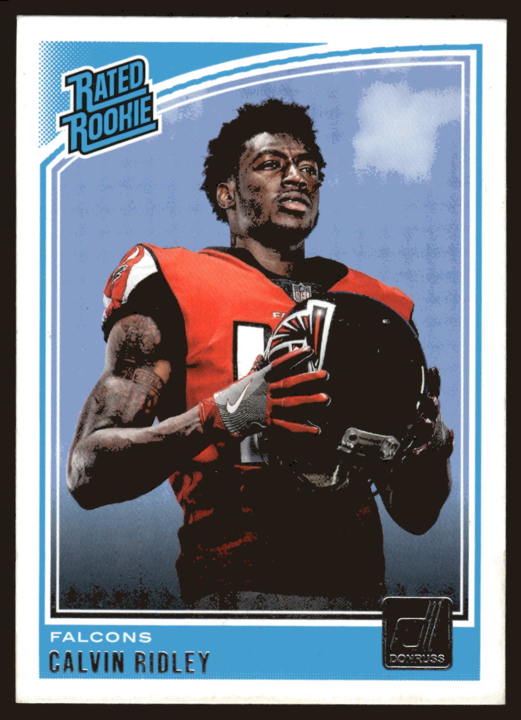 2018 Donruss #311 Calvin Ridley Press Proof Blue NFL Football Card