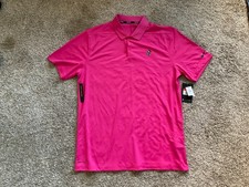 Men's Nike Disney Golfing Mickey Mouse Pink Tour Performance Polo Shirt Large L