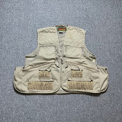 Vintage Avid Outdoor Fishing Vest Large Tan Utility Mesh Hunting Gorpcore 90s