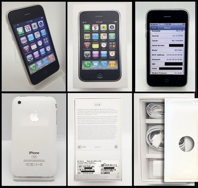 iPhone 3GS White (RARE) 32GB iOS 3.1.3 w Box Unlocked A1303 Near