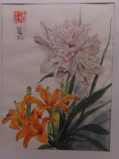 Lutz Theen 1913-2001 Dollerup Stillleben Flensburg 1986 Kohle/Aquarell sign B1